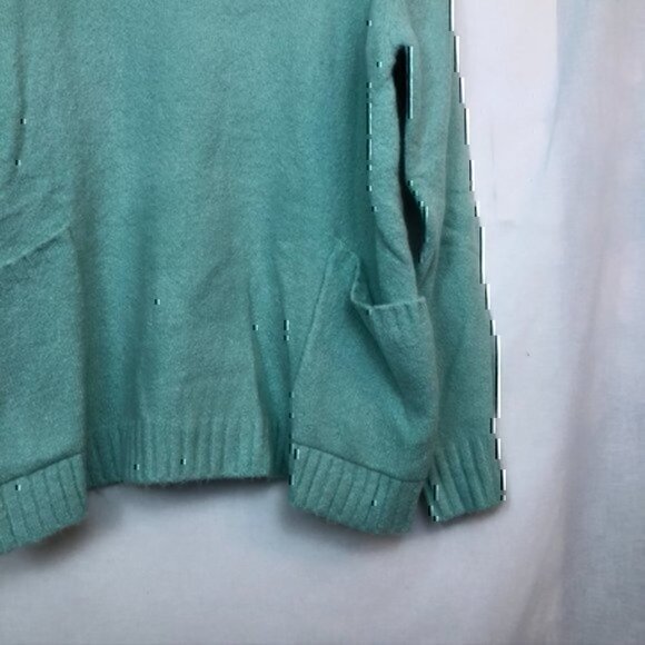 NEW NWT ADY P Pocket Roll Neck Tunic Mint Green Chunky Pullover Sweater Medium - Picture 4 of 10